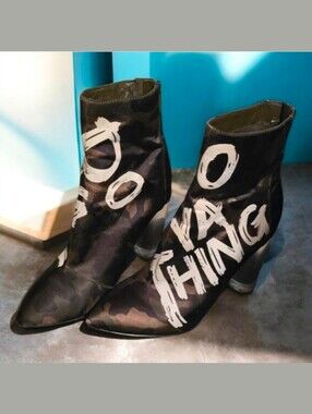 ALDO Shoes Women's Size 6 Ankle Boots Do Ya Thing Camo Boots Man Made Limited